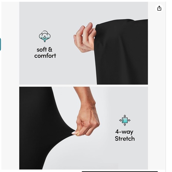 Iuga High Waisted Black Leggings NWT Lg - Picture 3 of 5